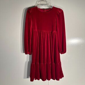 Red Velvet Girls SZ M Babydoll Dress Party Special Event Holiday Dressy